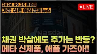 [미국마감&아침시황] 메타 뮤즈를 보면서 구글과 애플을 기대하는 이유ㅣ국채 시장, 어디까지올라가는거에여?ㅣ#260925